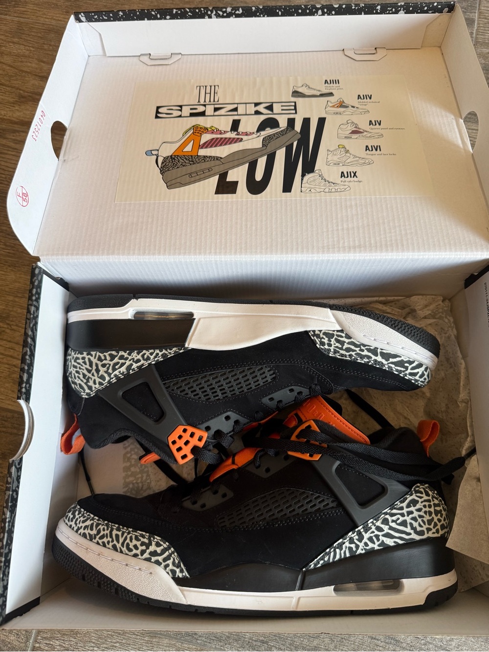Jordan Spizike Low Shoes Black/Starfish 12 Men